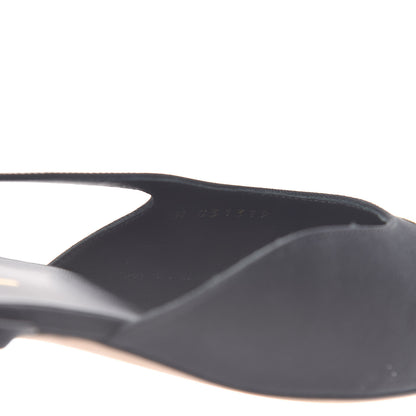 Chanel Grosgrain Cap Toe CC Slingback Pumps 40 Black Gold 8 of 8