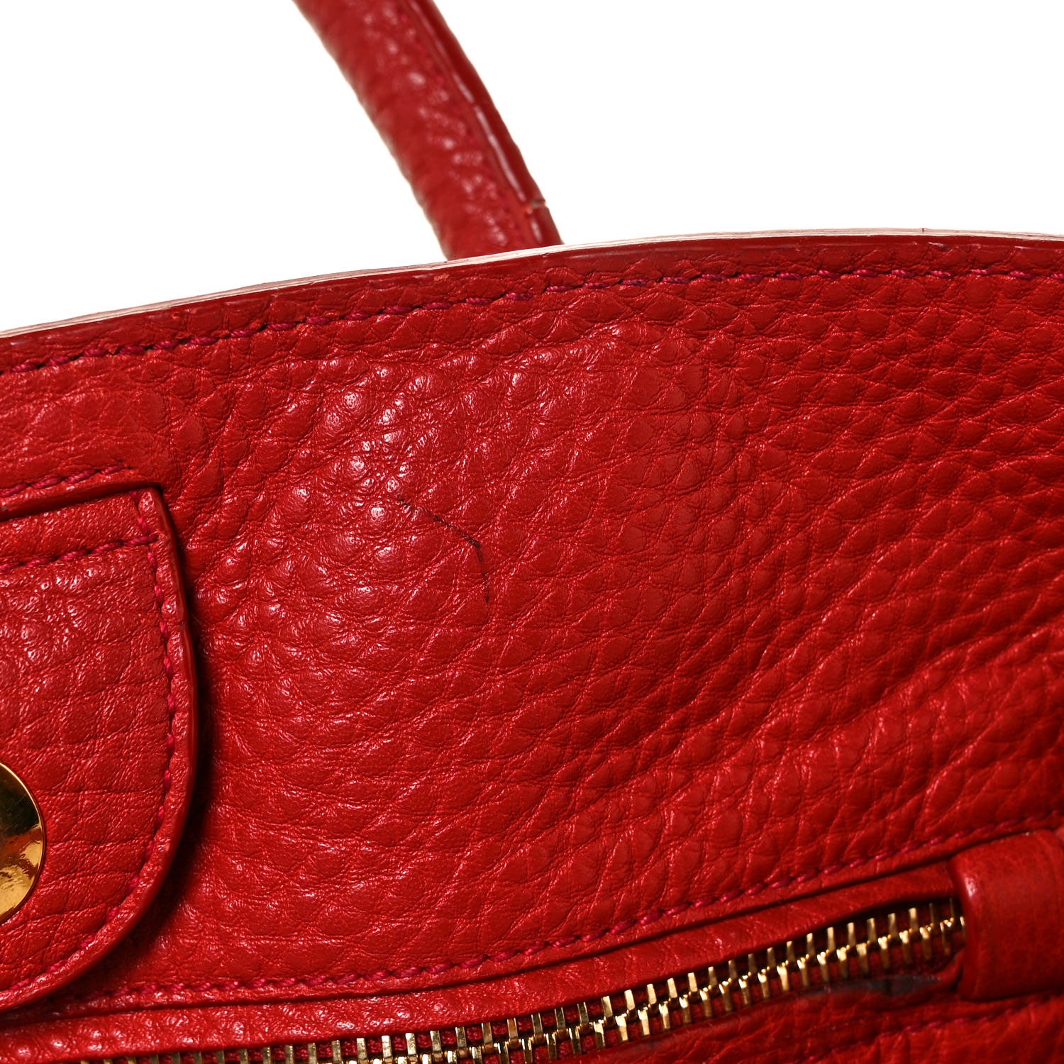 Prada Vitello Daino Tote Rosso 9 of 11