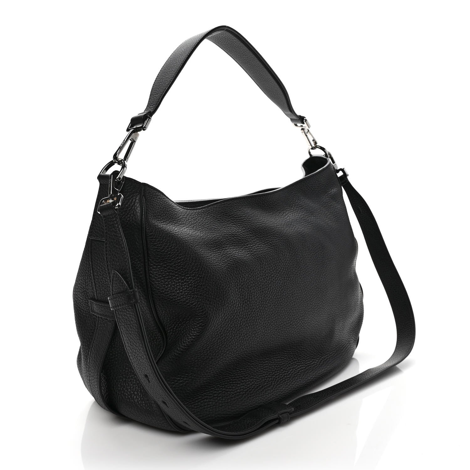 Christian Dior Grained Calfskin Saddle Soft Bag Black 3 of 8