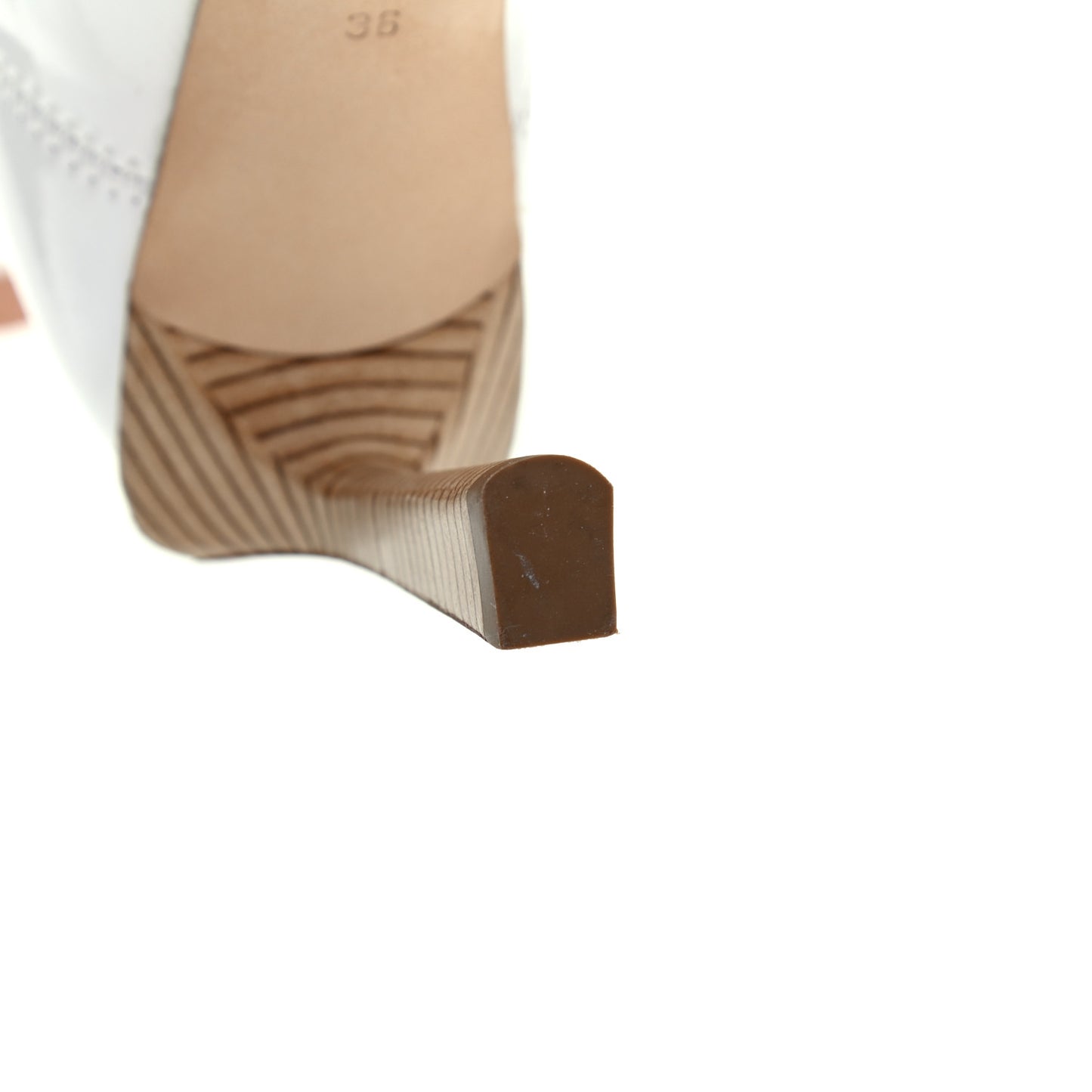 Glossy Neoprene FFrame Boots 36 White
