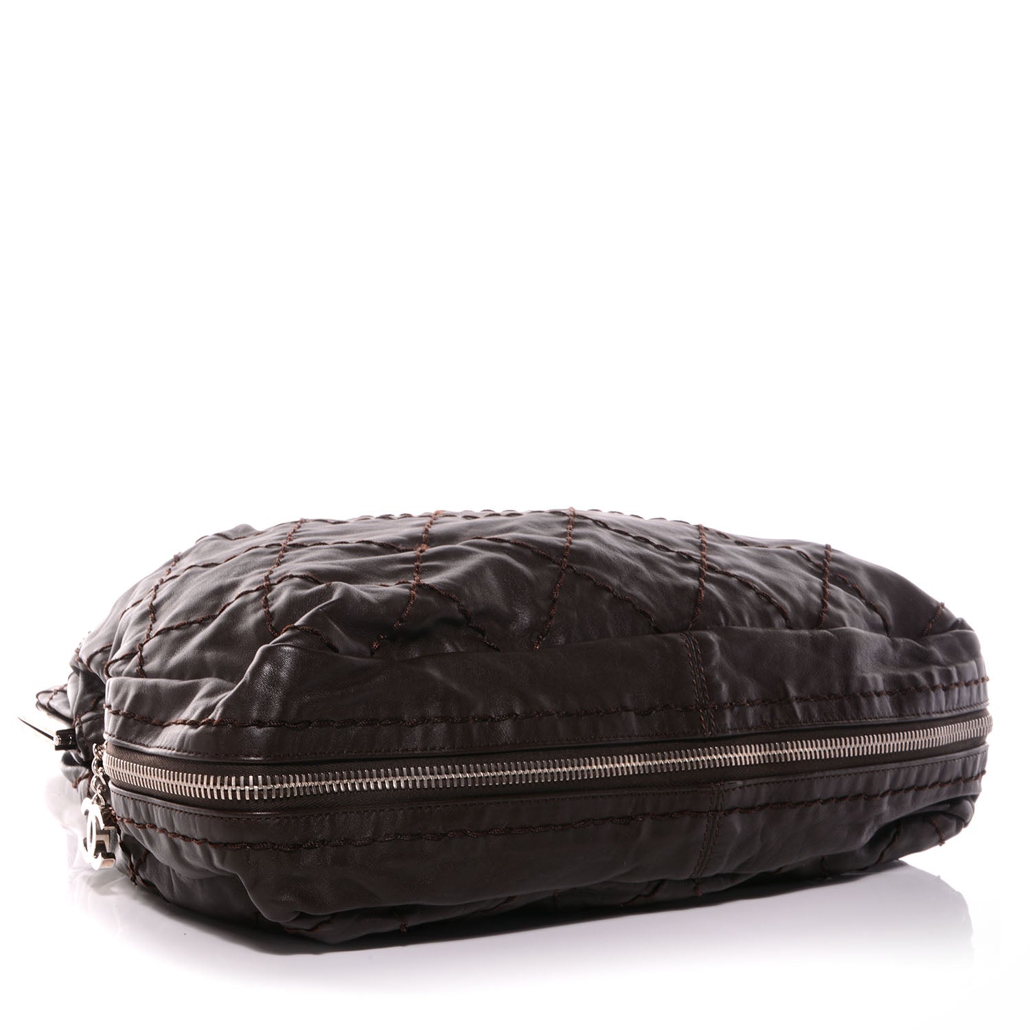 Chanel Calfskin Expandable Stitched Frame Bag Dark Brown 4 of 7