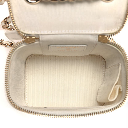 Chanel Lambskin Quilted My Chanel Lady Vanity Case With Chain White 5 of 13