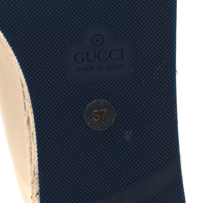 Gucci Canvas Logo Lace-Up Platform Espadrilles 37 Greggio Grege 6 of 8