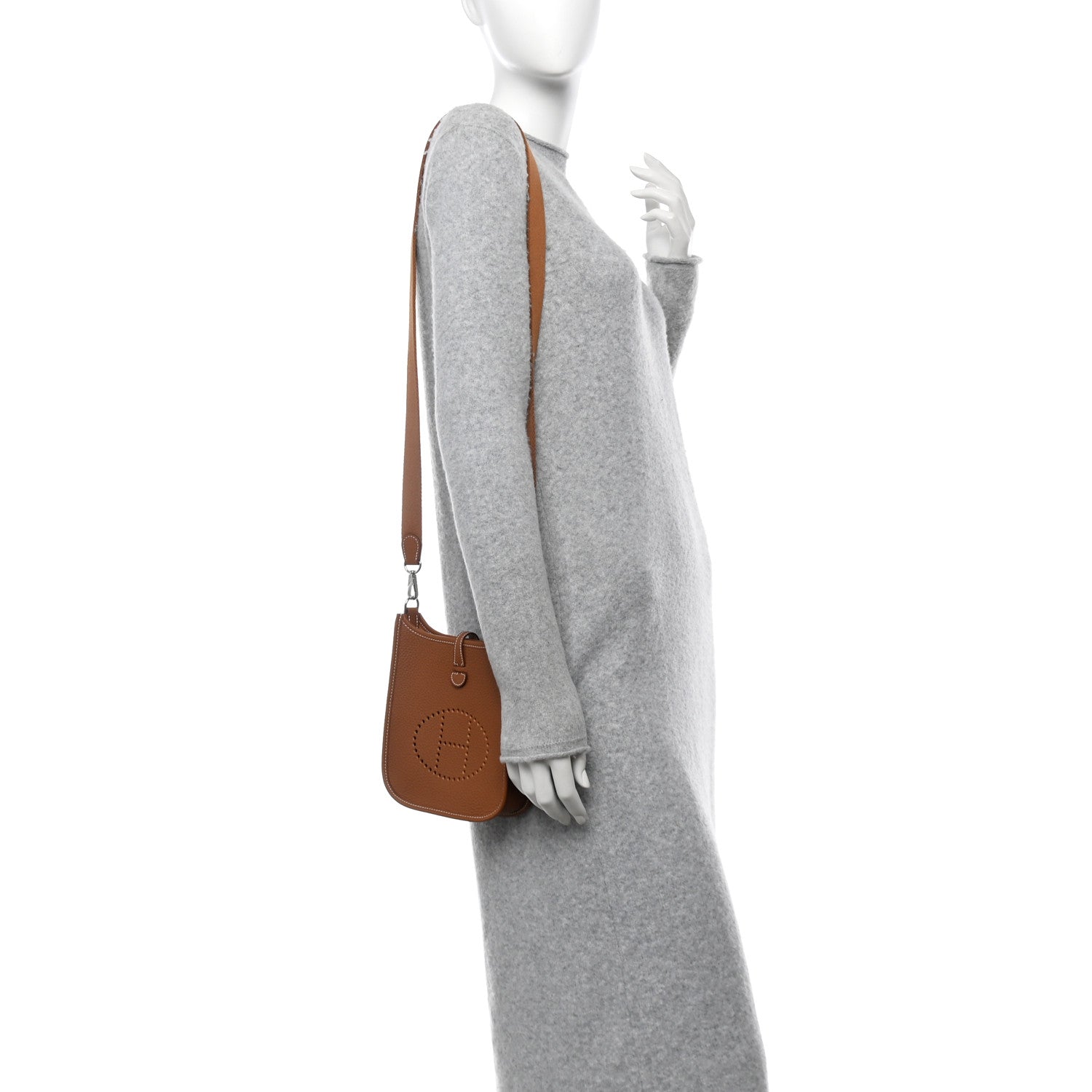 Hermes Taurillon Clemence Evelyne TPM Gold 2 of 11