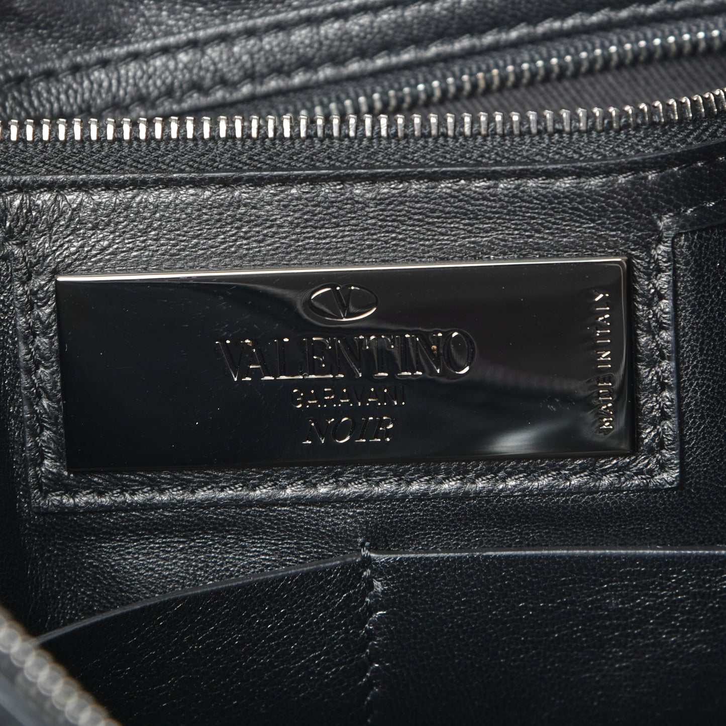 Nappa Medium Rockstud Zippered Tote Black