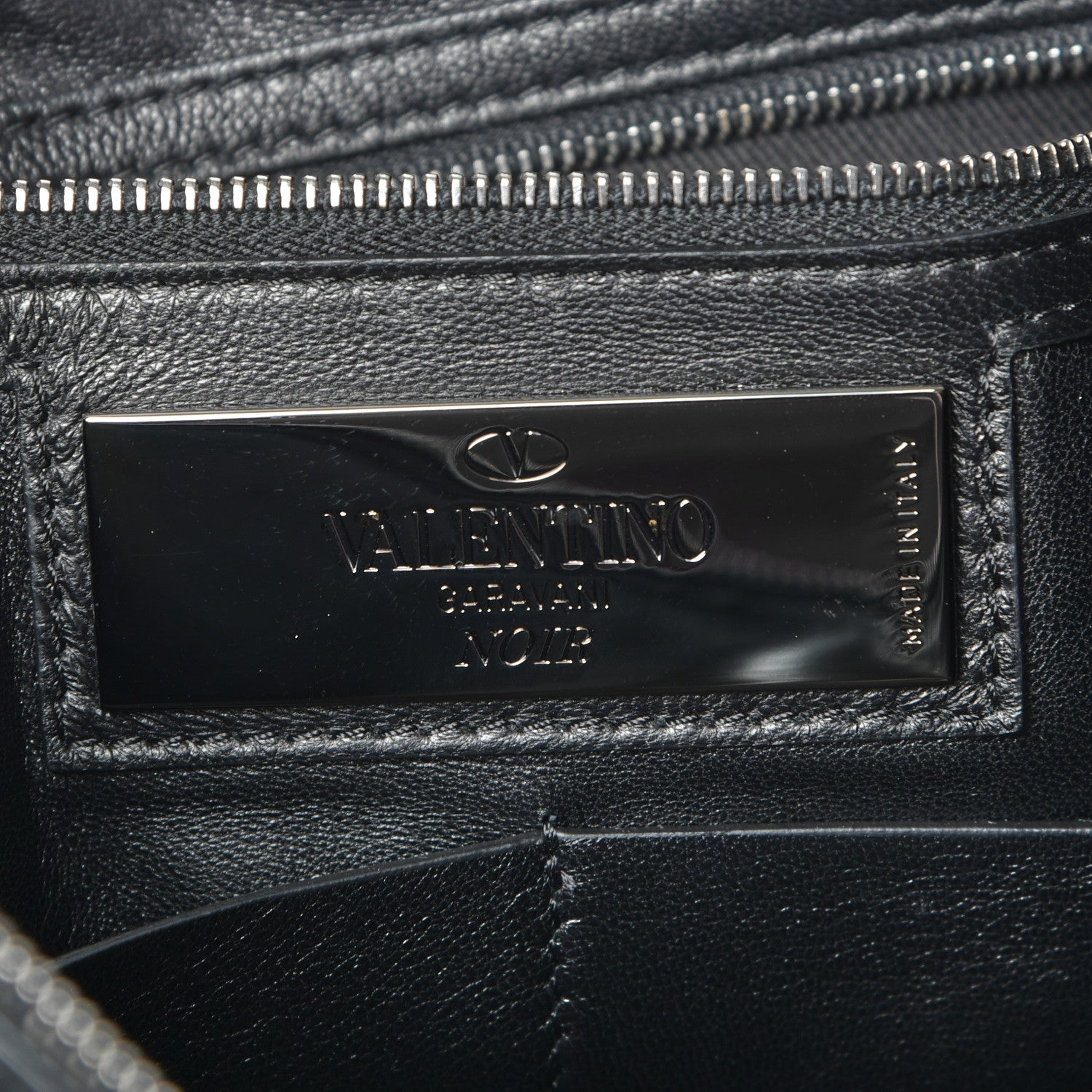 Valentino Garavani Nappa Medium Rockstud Zippered Tote Black 9 of 10