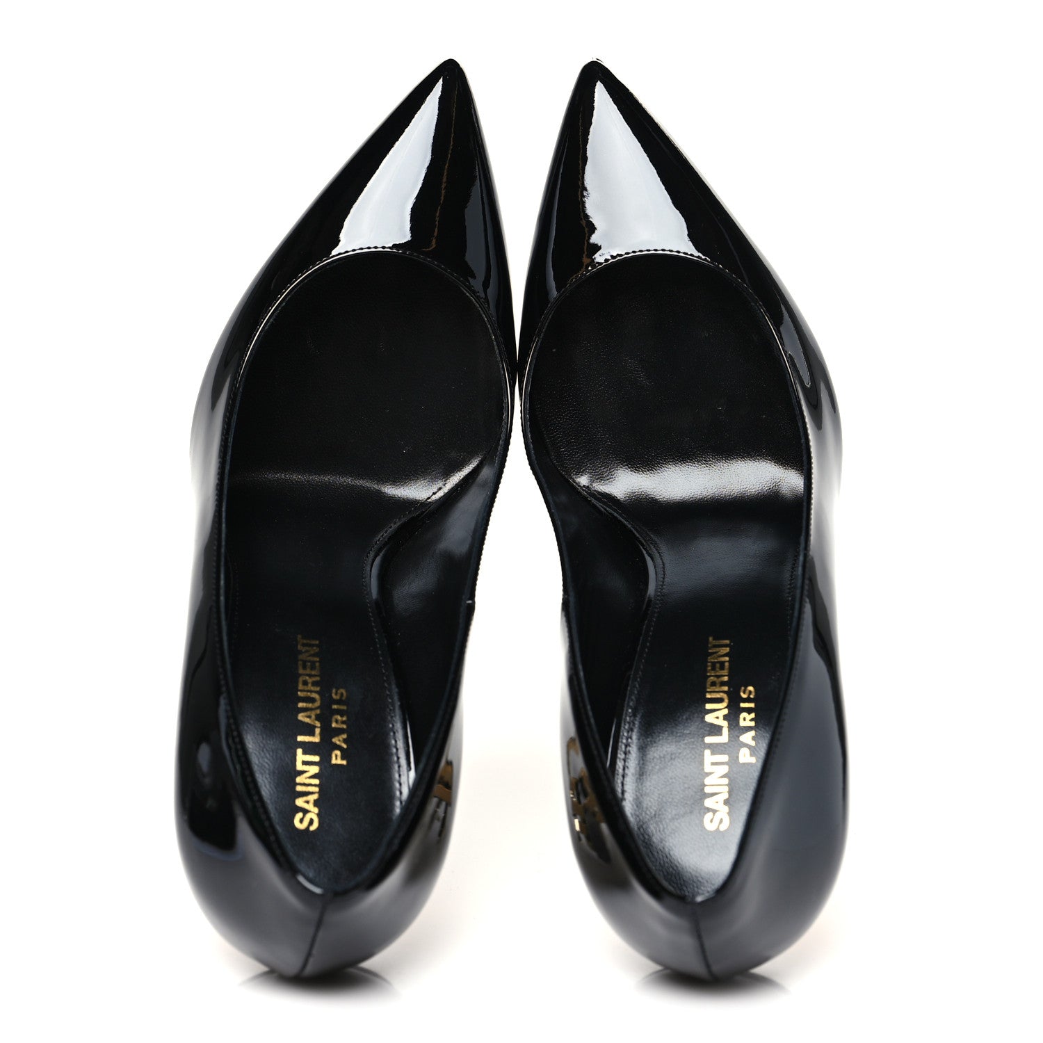 Saint Laurent Patent Opyum 110 Pumps 38.5 Black Gold 2 of 10