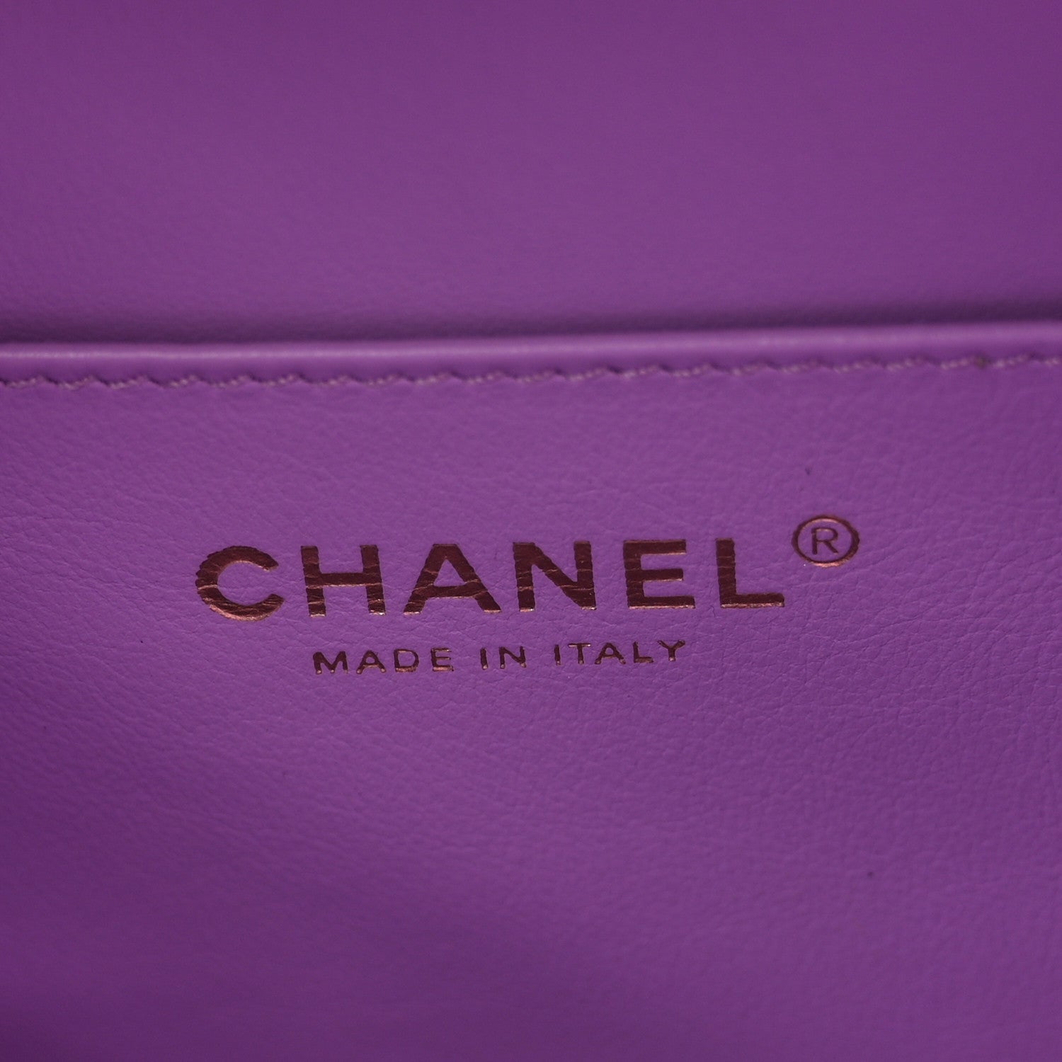 Chanel Caviar Quilted CC North South Filigree Vanity Case Purple 6 of 12
