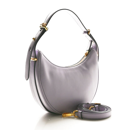 Prada Soft Calfskin Arque Shoulder Bag Glicine 3 of 11