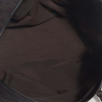 Gucci Denim Monogram Large Carry On Duffle Dark Brown 5 of 7
