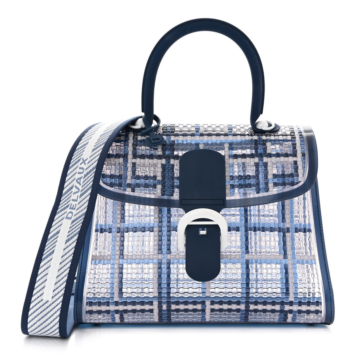 Vinyl Gingham The Dreamer MM Brillant Satchel Navy