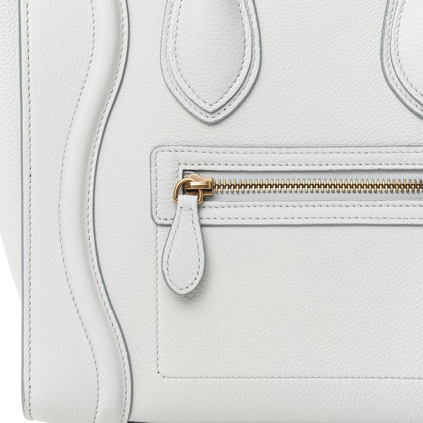 Drummed Calfskin Micro Luggage Jade