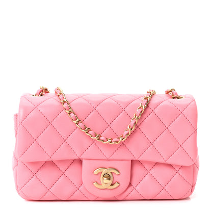 Chanel Lambskin Quilted Mini Rectangular Pearl Crush Flap Pink 1 of 10