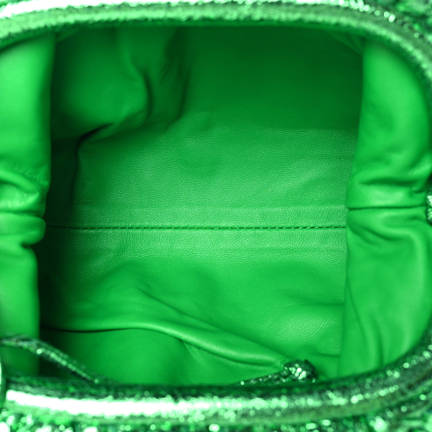 Bottega Veneta Metallic Nappa Intrecciato The Mini Pouch Parakeet 5 of 10