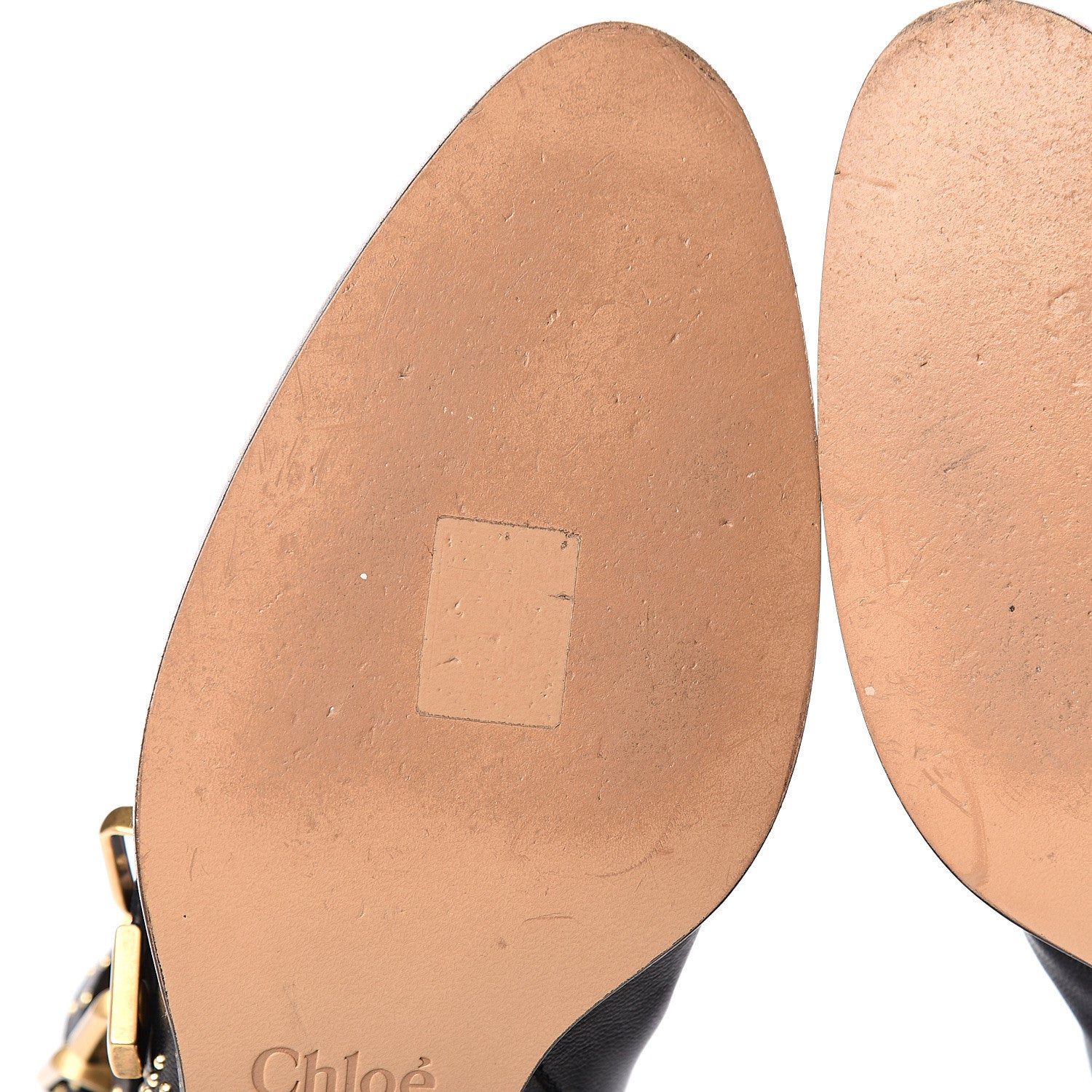 Chloe Nappa Sheepskin Studded Susanna Ankle Boots 37 Black 7 of 10