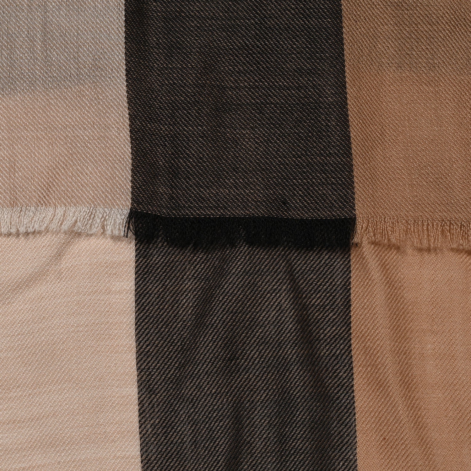 Burberry Cashmere Mega Check Fringe Scarf Camel 6 of 8