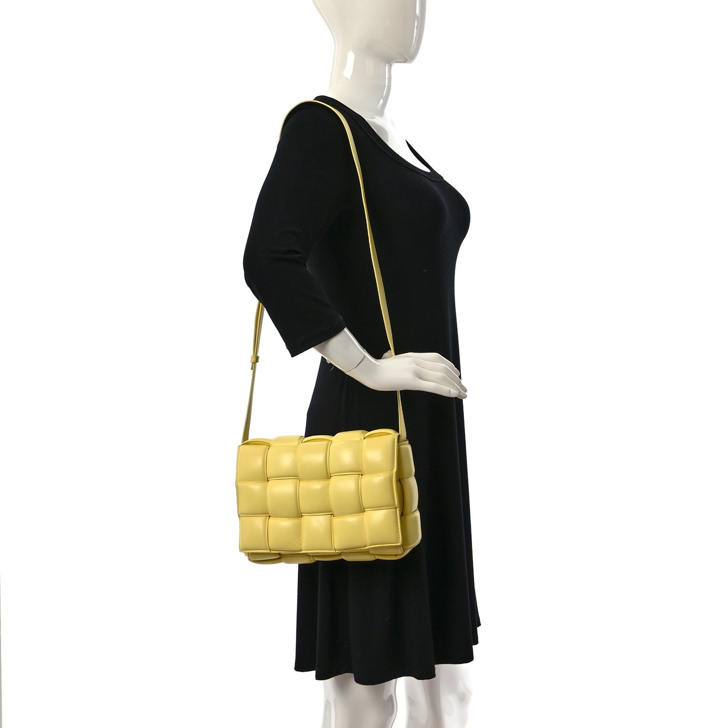 Nappa Maxi Intreccio Padded Cassette Crossbody Bag Sherbert
