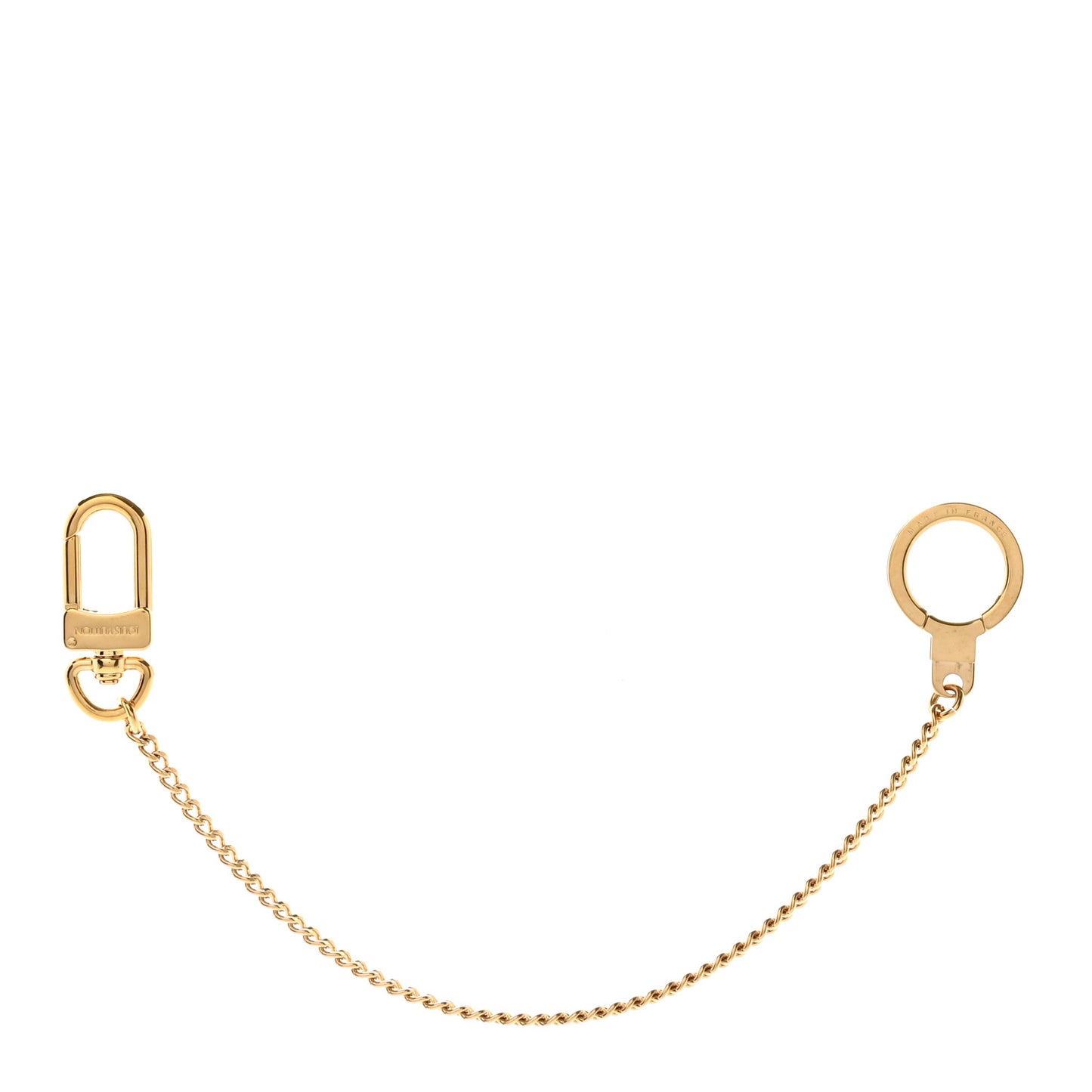 Metal Pochette Extender Key Ring Chain Gold