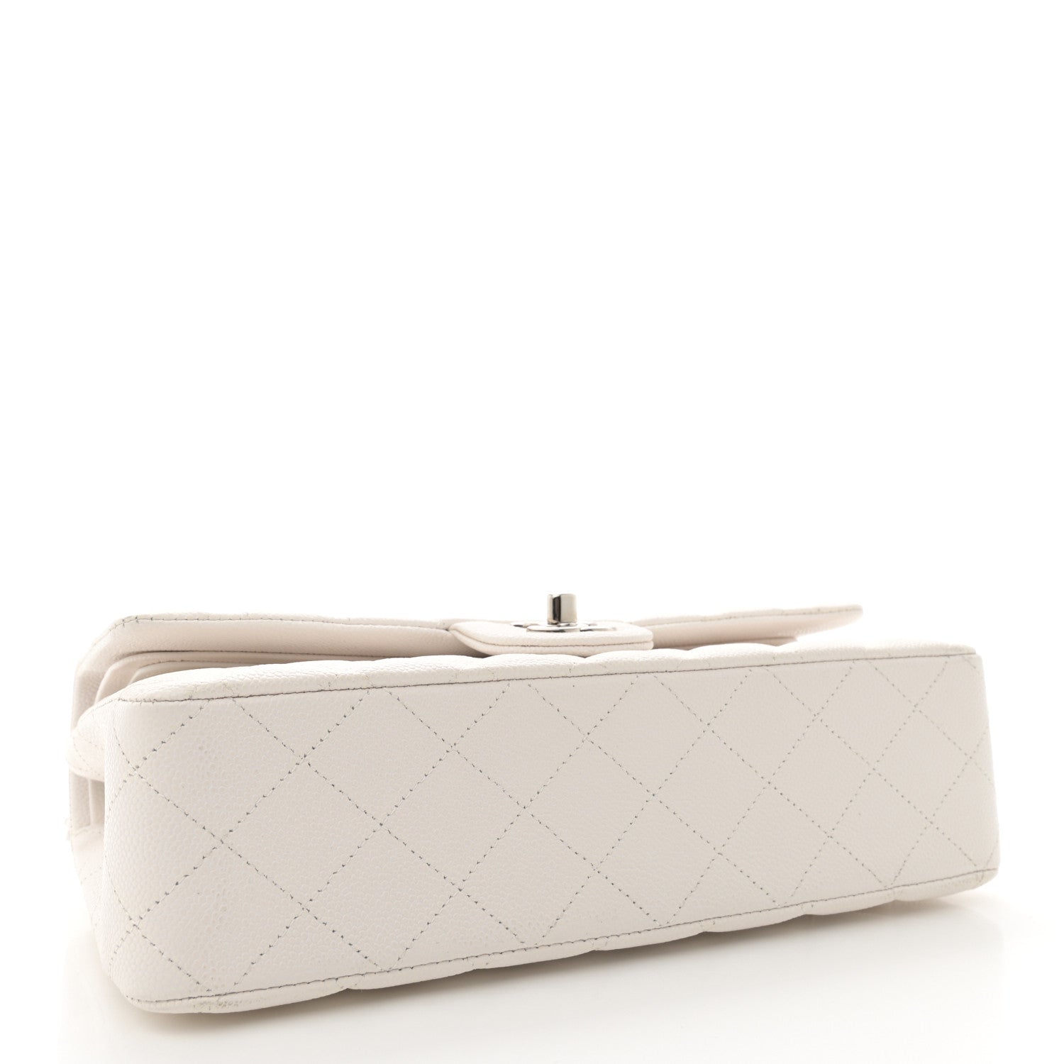Chanel Caviar Quilted Medium Double Flap White 4 of 11