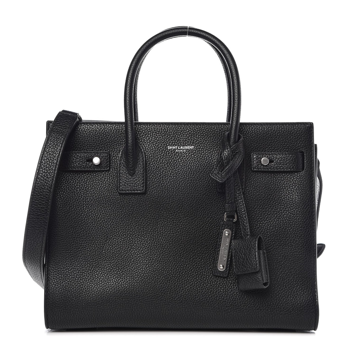Grained Calfskin Baby Sac De Jour Souple Black