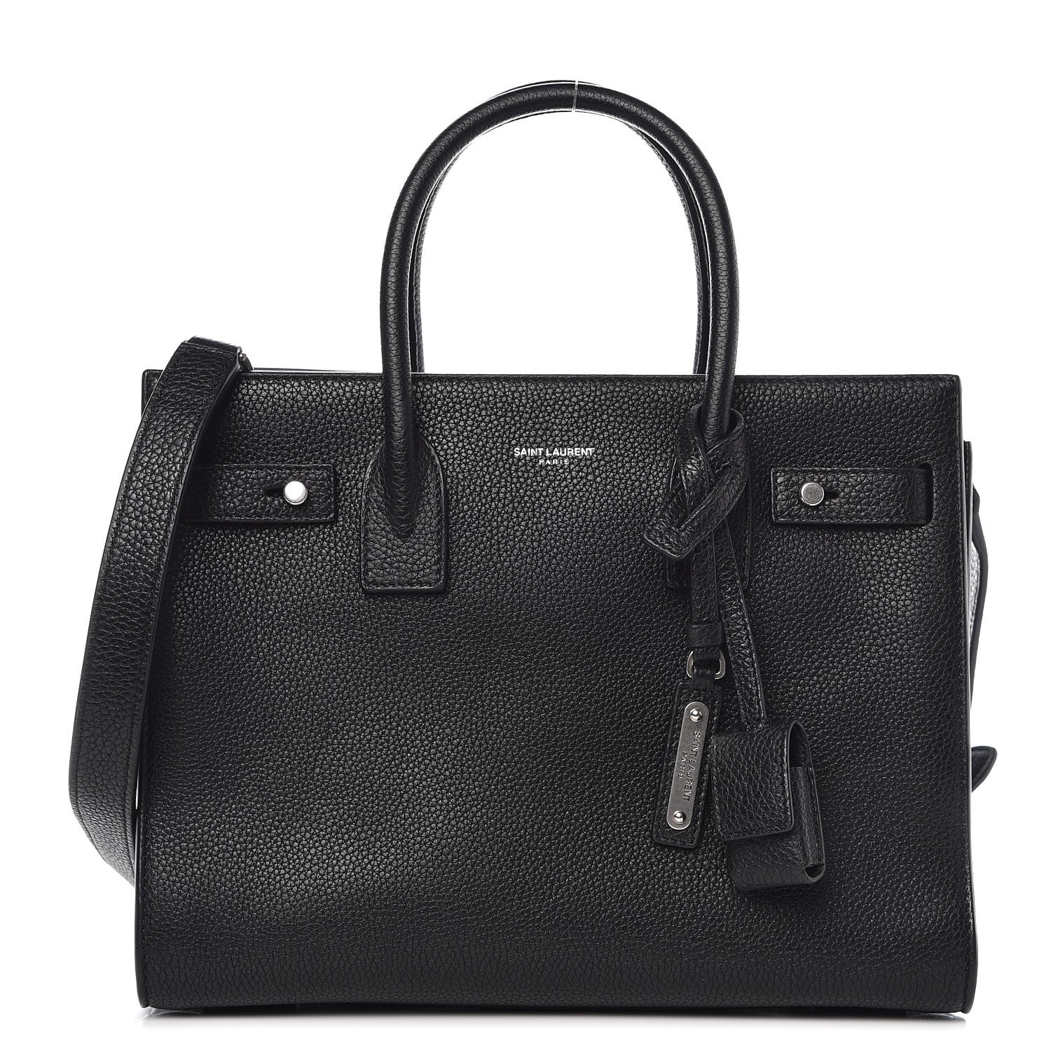 Saint Laurent Grained Calfskin Baby Sac De Jour Souple Black 1 of 8