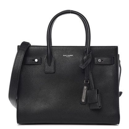 Saint Laurent Grained Calfskin Baby Sac De Jour Souple Black 1 of 8
