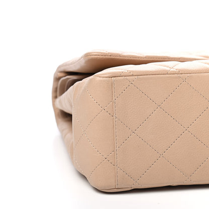 Chanel Caviar Quilted Maxi Double Flap Light Beige 8 of 9