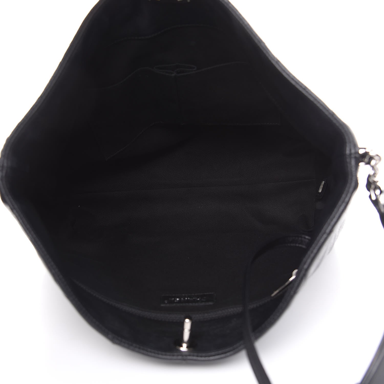 Chanel Grained Calfskin Stitched Medium Braided With Style Hobo Black 5 of 14