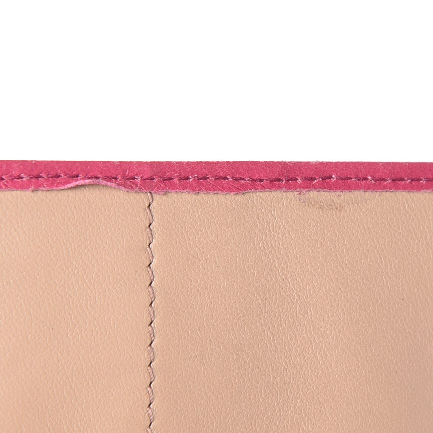 Prada Vitello Antic Soft Metal Chevron Wallet Pink 15 of 16