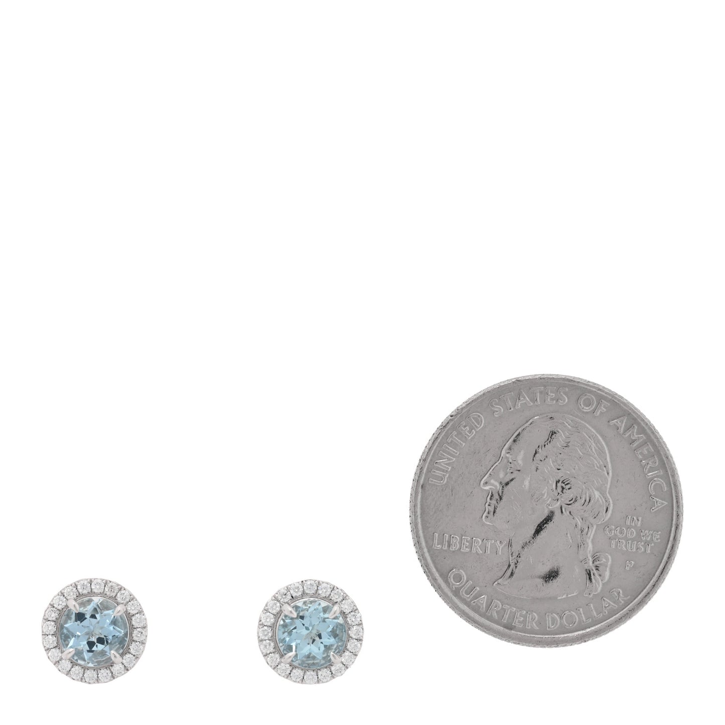 Platinum Diamond Aquamarine Soleste Earrings