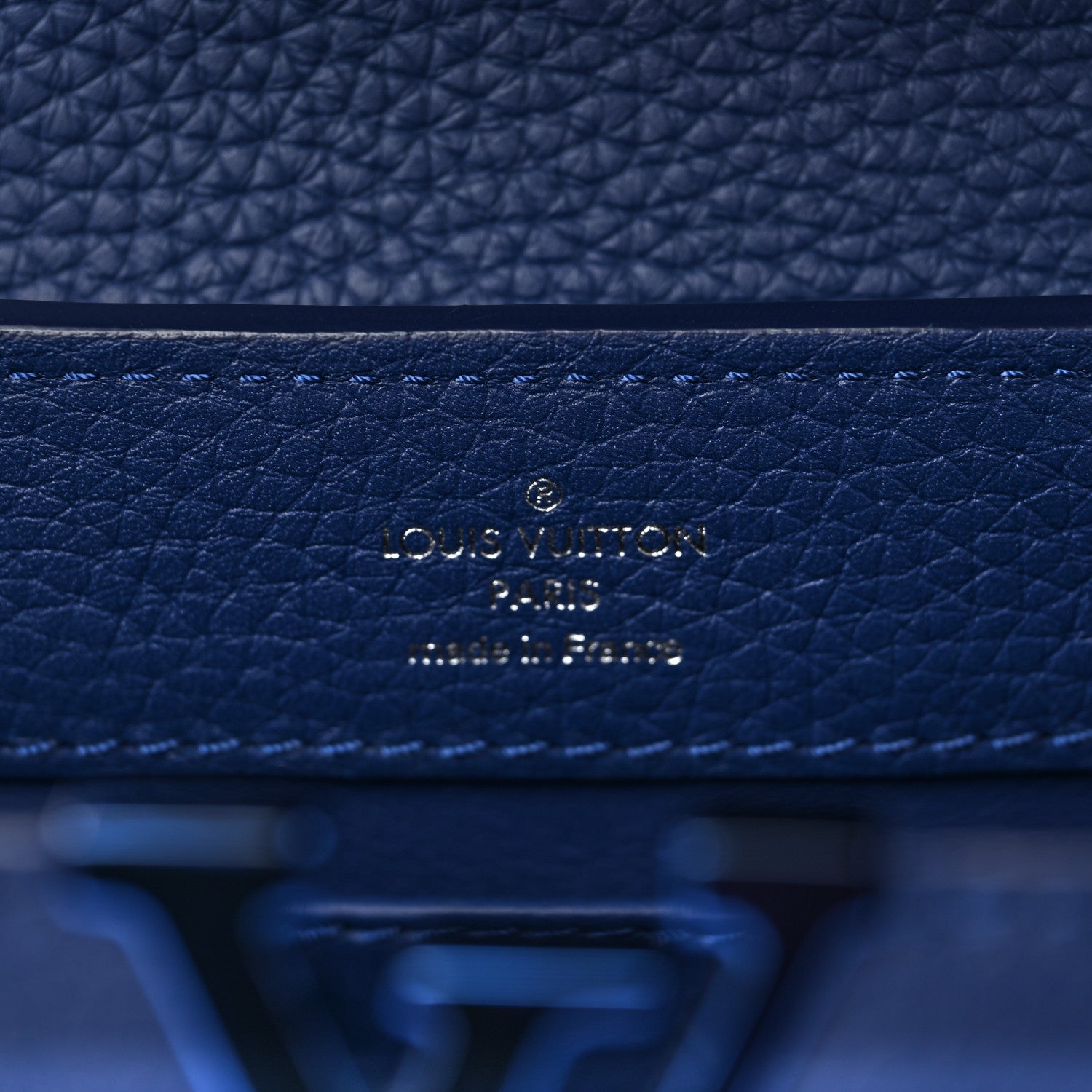 Louis Vuitton Taurillon Capucines Mini Blue 6 of 8