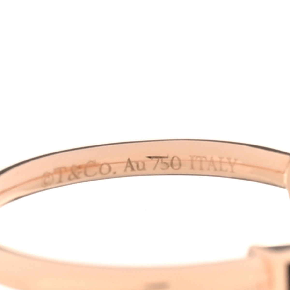 18K Rose Gold Black Onyx T Wire Ring 50 5.25