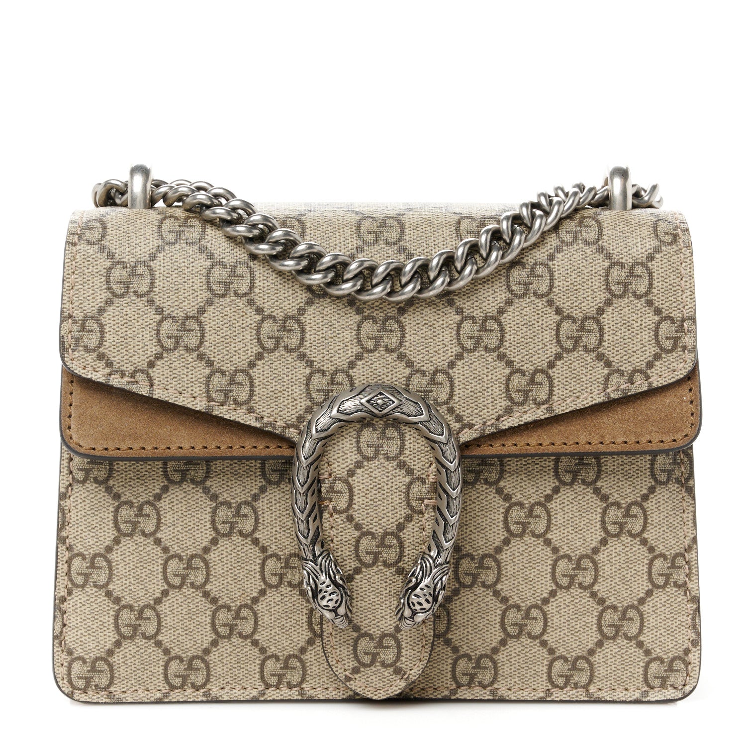Gucci GG Supreme Monogram Mini Dionysus Shoulder Bag Taupe 1 of 12