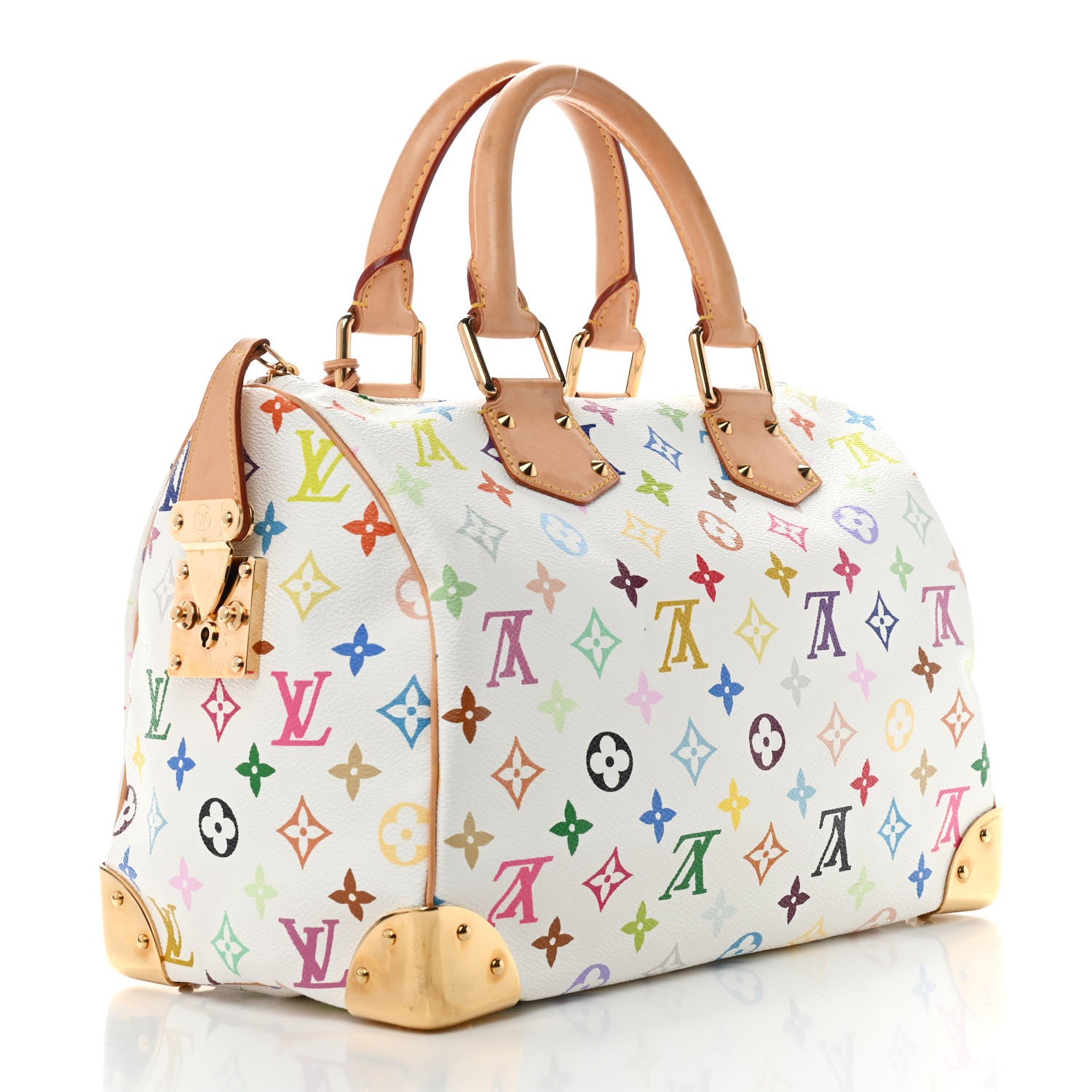 Louis Vuitton Monogram Multicolor Speedy 30 White 3 of 15