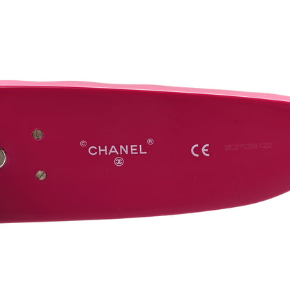 Chanel Acetate Quilted CC Pilot Sunglasses 71465 Blue Pink 5 of 6