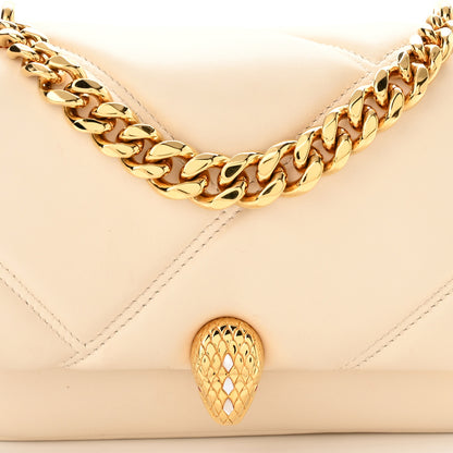 Bulgari Calfskin Matelasse Mini Serpenti Cabochon Crossbody Bag Ivory Opal 7 of 10