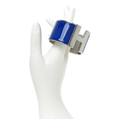 Hermes Enamel Extra Wide Clic Clac H Bracelet GM Bleu Electrique 2 of 5