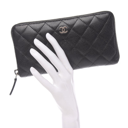 Chanel Caviar Quilted Large Gusset Zip Around Wallet Black 2 of 8