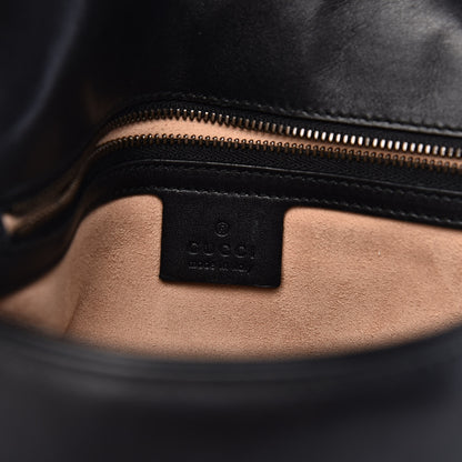 Gucci Calfskin Matelasse Medium GG Marmont Shoulder Bag Black 6 of 11