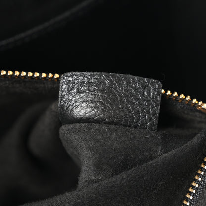 Celine Grained Calfskin Triomphe Medium Cabas Anais Black 7 of 10
