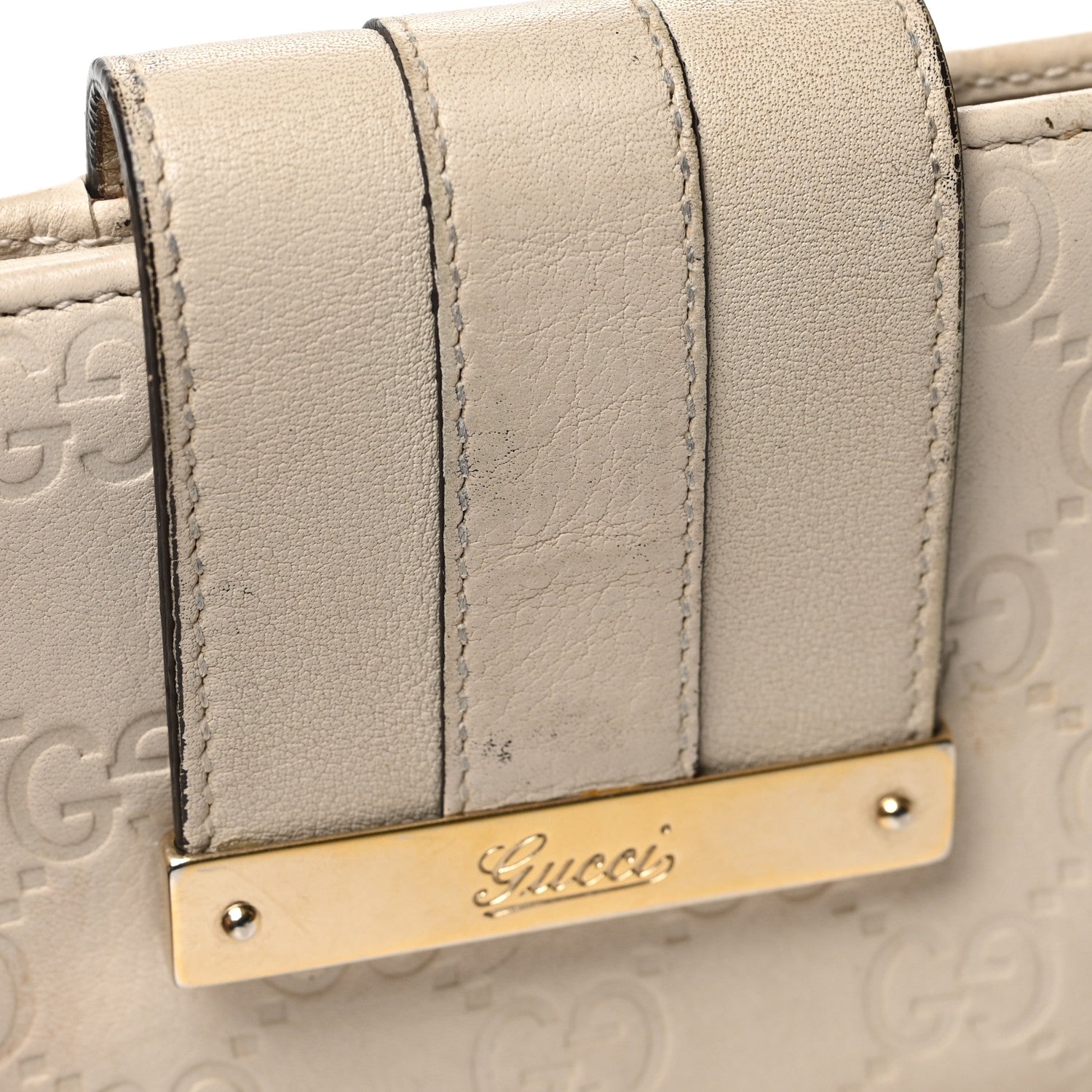 Gucci Guccissima Ladies Web Long Wallet Off White 12 of 18