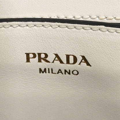 Prada Saffiano Soft Calfskin Small Zippered Tote White 6 of 9