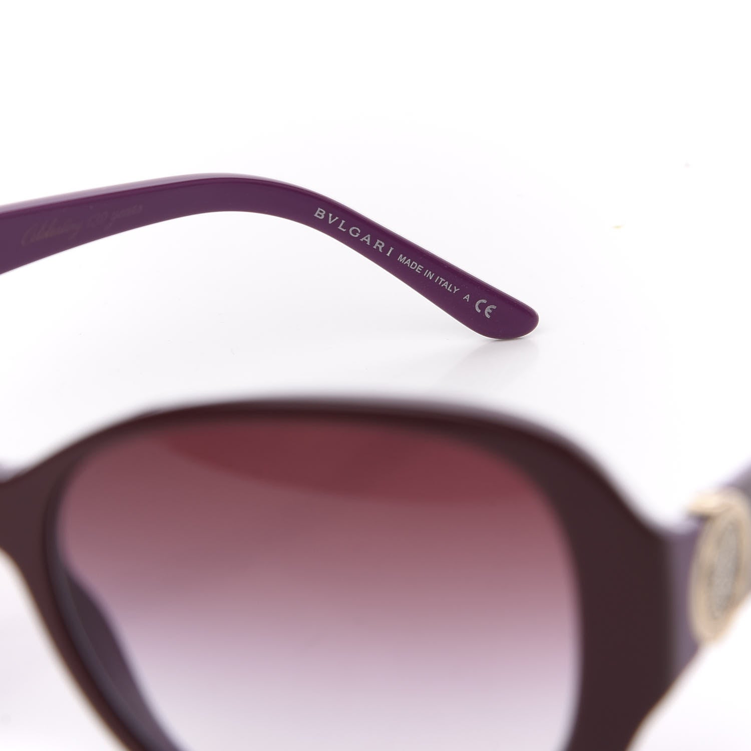 Bulgari Crystal 8138 B Sunglasses Burgundy 5 of 8