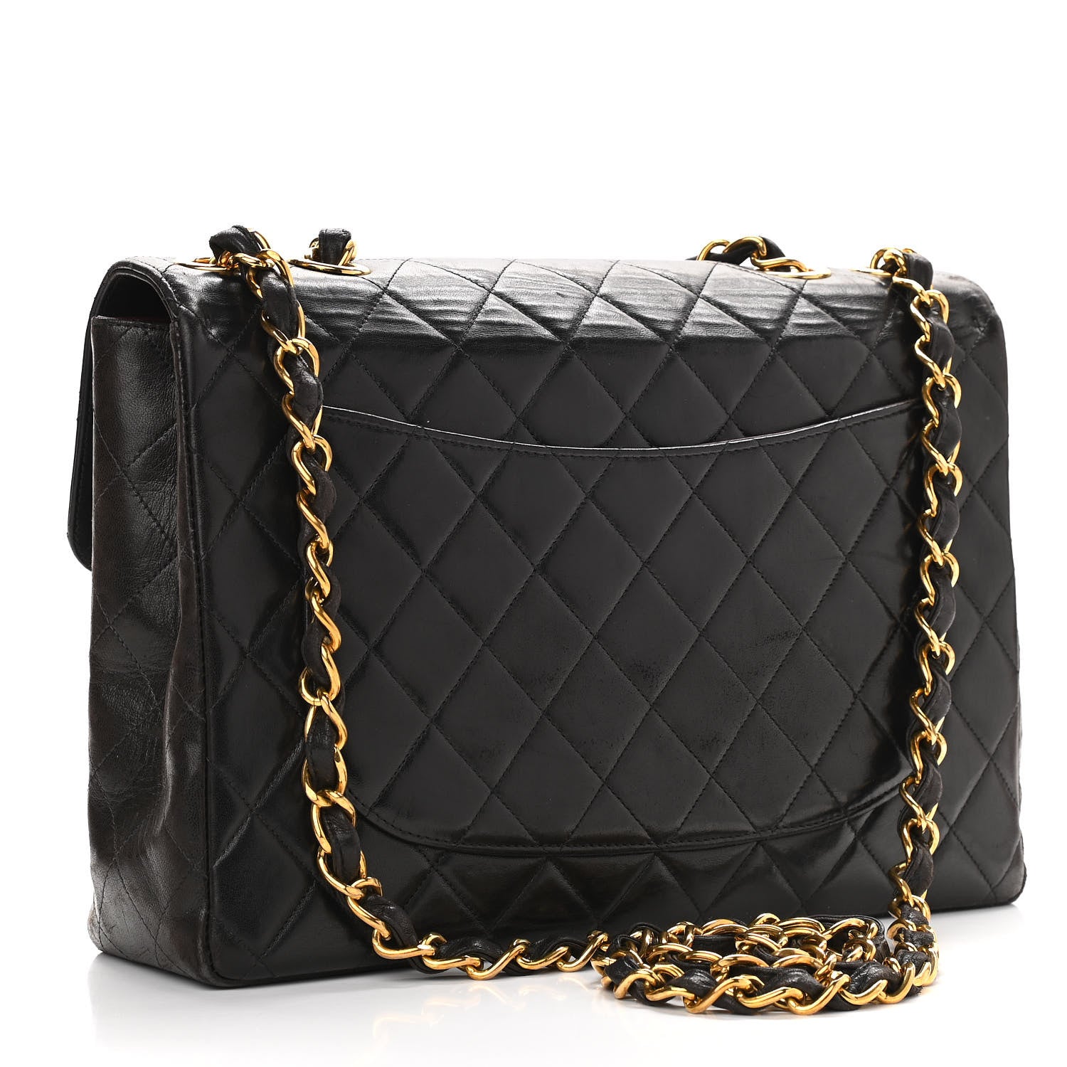 Chanel Lambskin Quilted XL Jumbo Single Flap Black 4 of 33