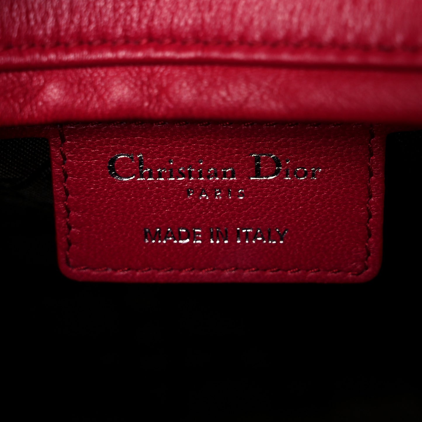 Lambskin Cannage Medium Lady Dior Red