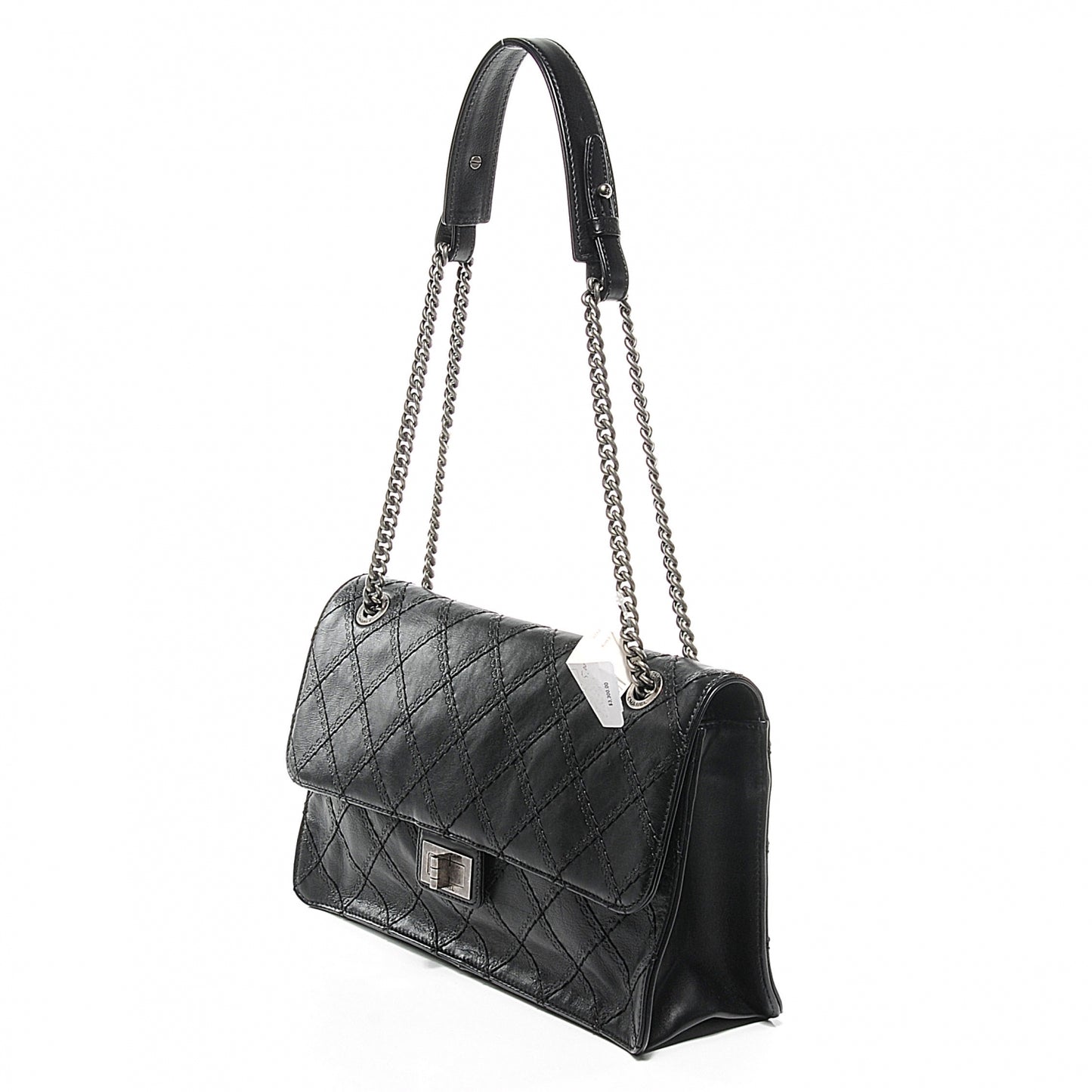 Calfskin CC Crave Reissue Crown Jumbo Flap Black
