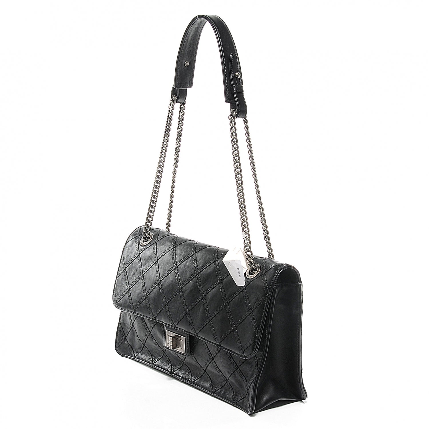 Chanel Calfskin CC Crave Reissue Crown Jumbo Flap Black 6 of 8