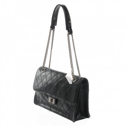 Chanel Calfskin CC Crave Reissue Crown Jumbo Flap Black 6 of 8