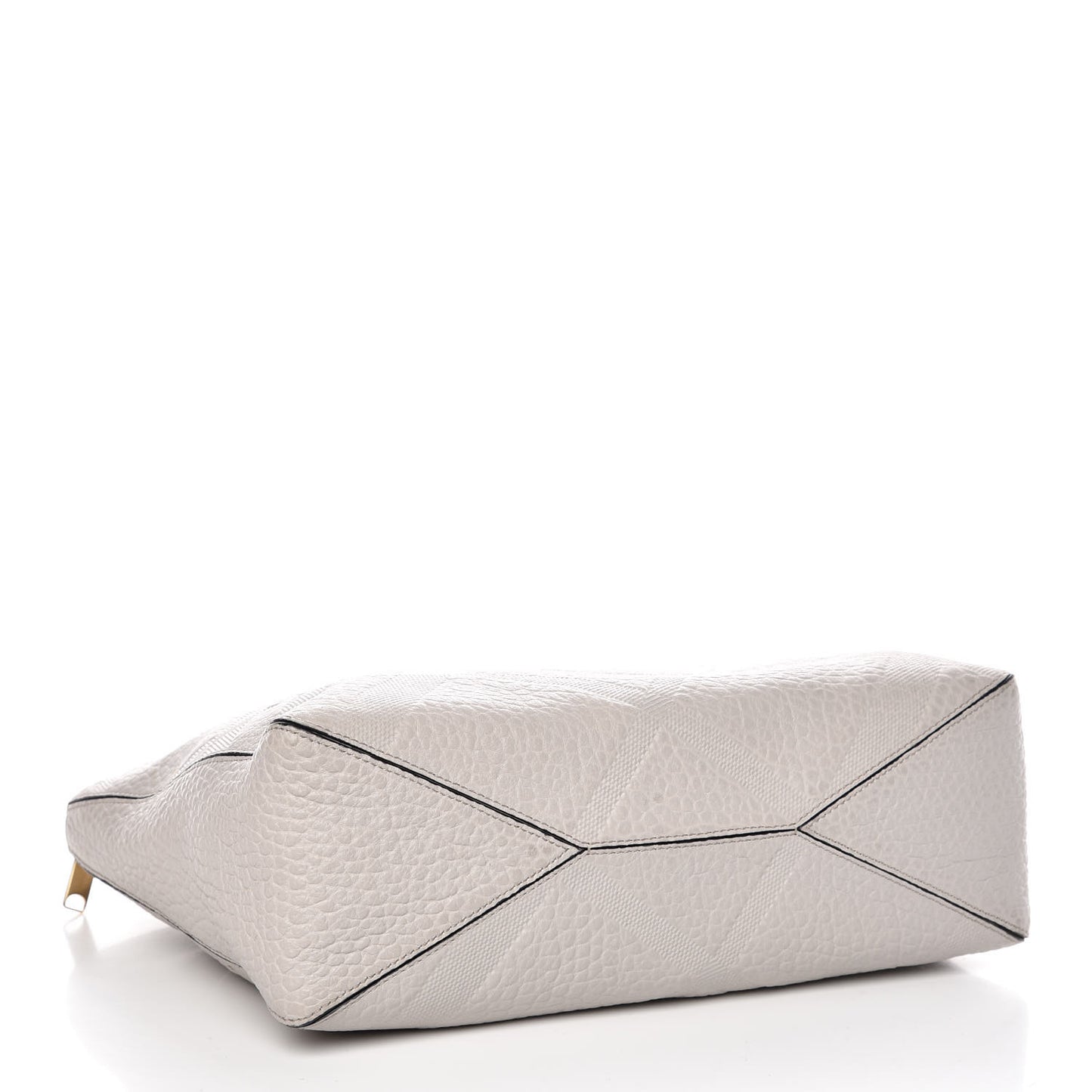 Heritage Grain Check Embossed Medium Dewsbury Tote Stone White