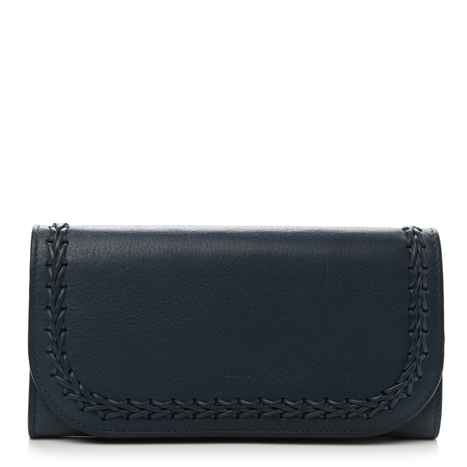 Chloe Calfskin Hudson Long Wallet Navy Blue 1 of 6